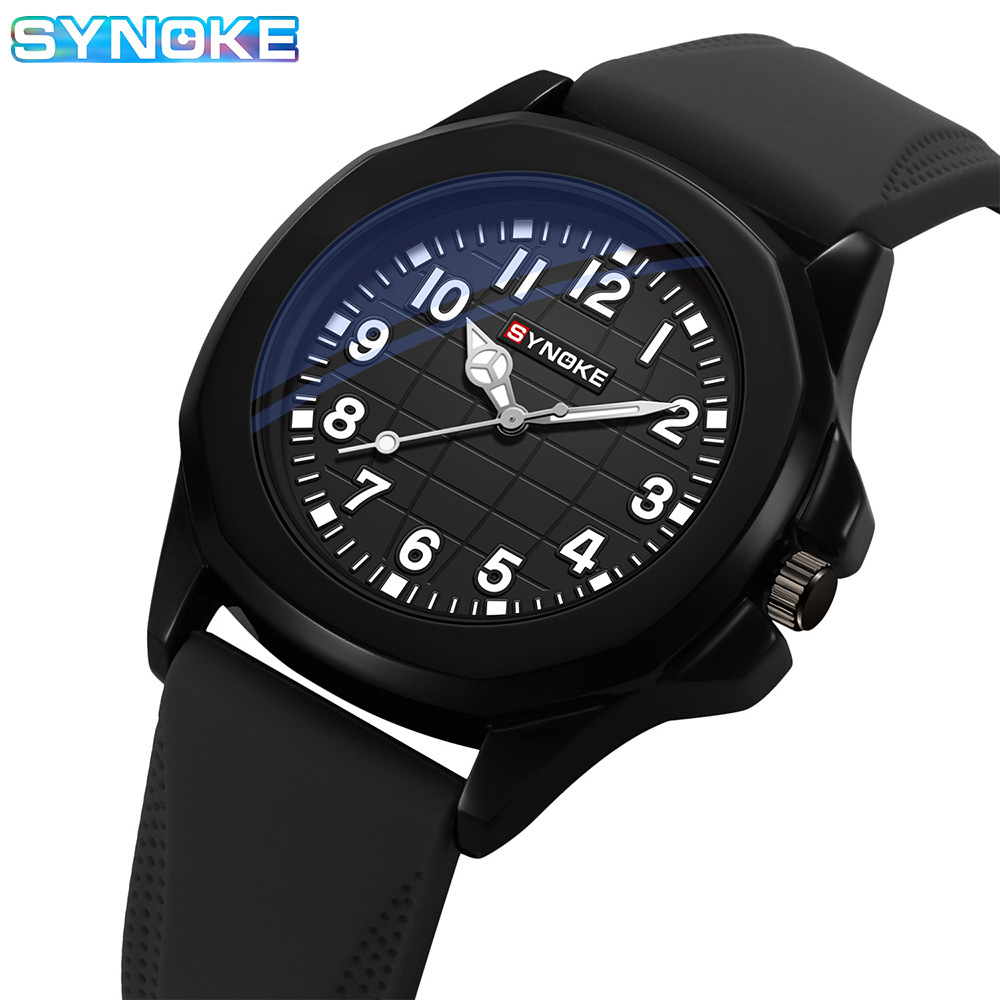 Factory Goods Synoke Men's Watch Dial Sports Retro Silicone Quartz Watch New Fashion Student