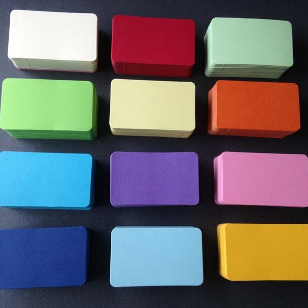 Message card English word card cowhide color blank card diy painted bookmark note