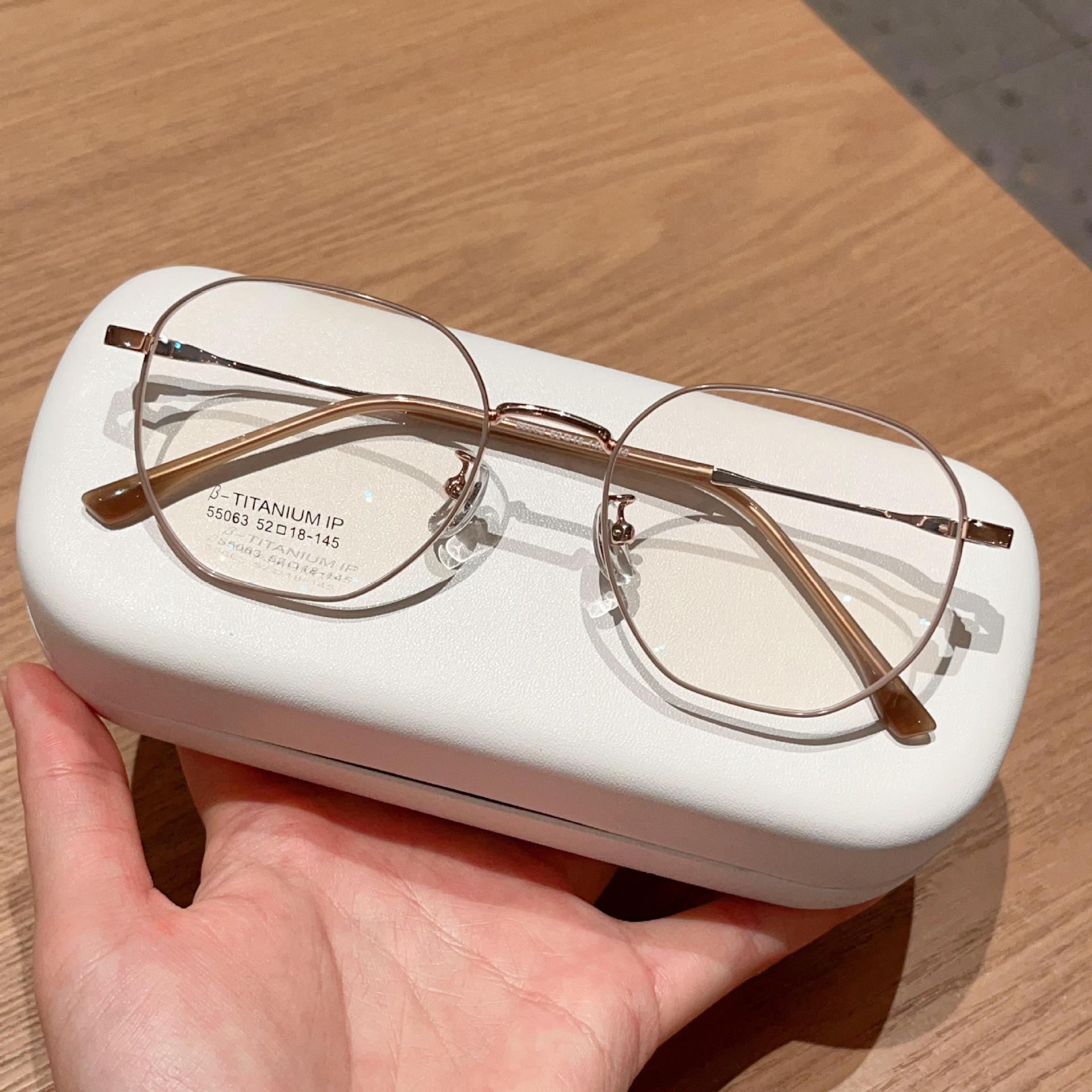 New metal non-magnetic literary retro polygon glasses frame wholesale Danyang glasses can be equipped with myopia tide