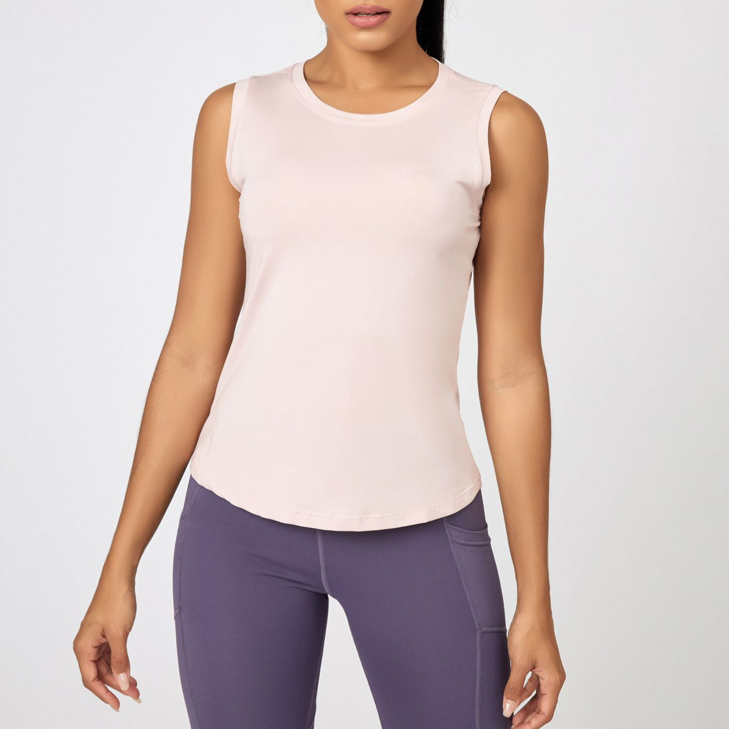 Cross-Border Export Sports T-Shirt Vest for Women with Cut Out Back and Naked Feeling Yoga Clothes for Outdoor Sports and Fitness Short-Sleeved Quick-Drying