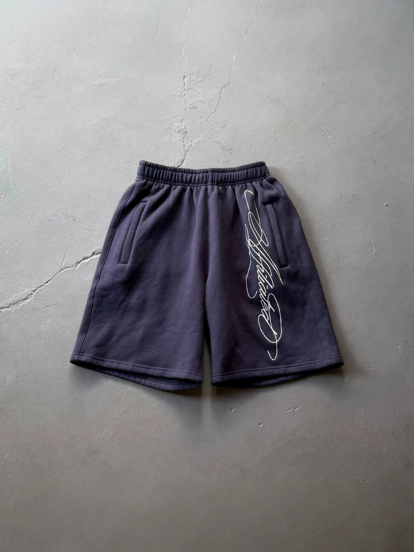 Affiliated American Street Hip-Hop Letter Embroidery Knit Shorts Men's Trendy Brand Summer Loose Five-Point Sweatpants Foto QC de 1688 na Qualit.ly