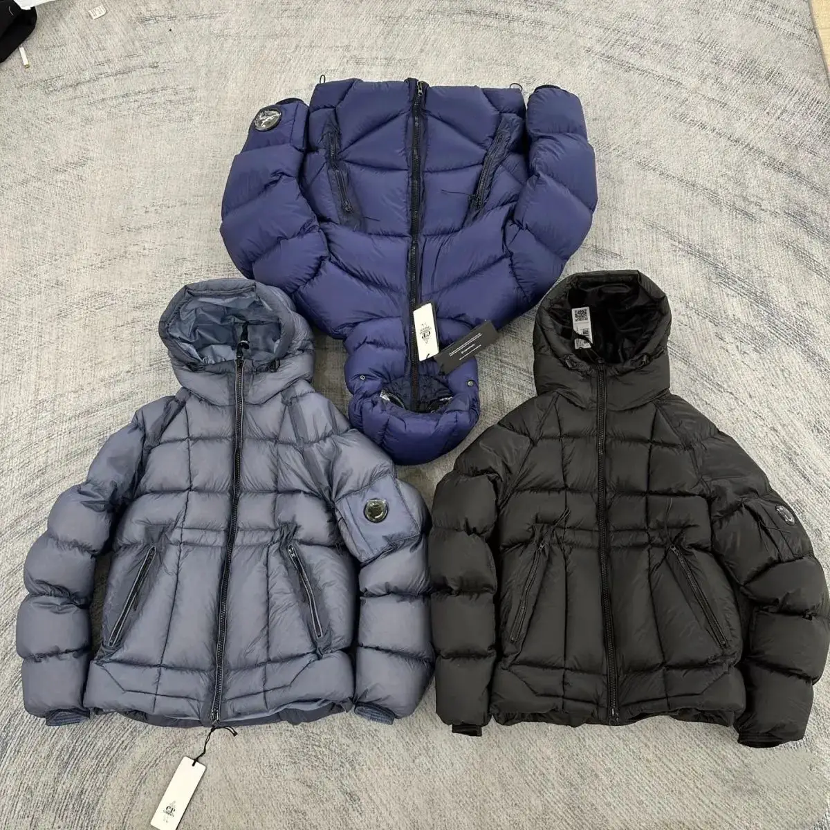 冬季C*P羽绒棉服男徽章镜片保暖面包服连帽户外美式外套潮