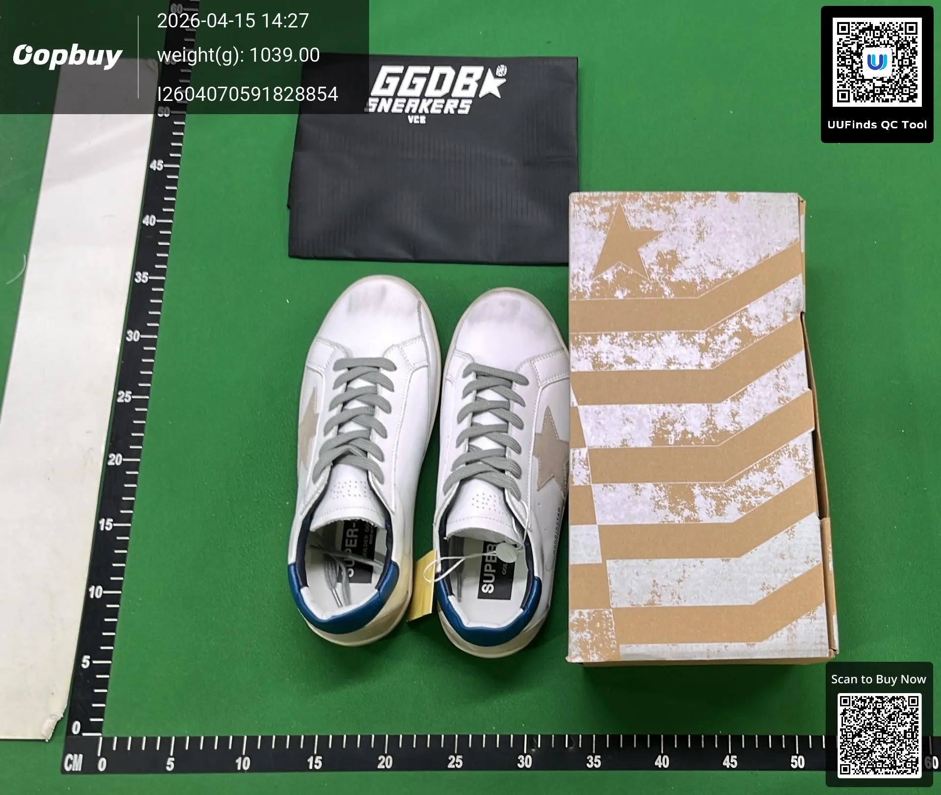 Golden Goose Superstar White Blue Star