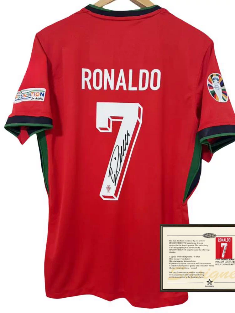 24Portugal Cristiano Ronaldo jersey printed signature shirt
