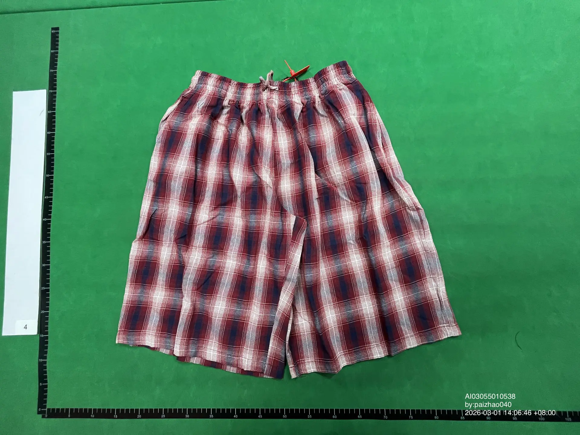 Plaid Shorts Red White Blue