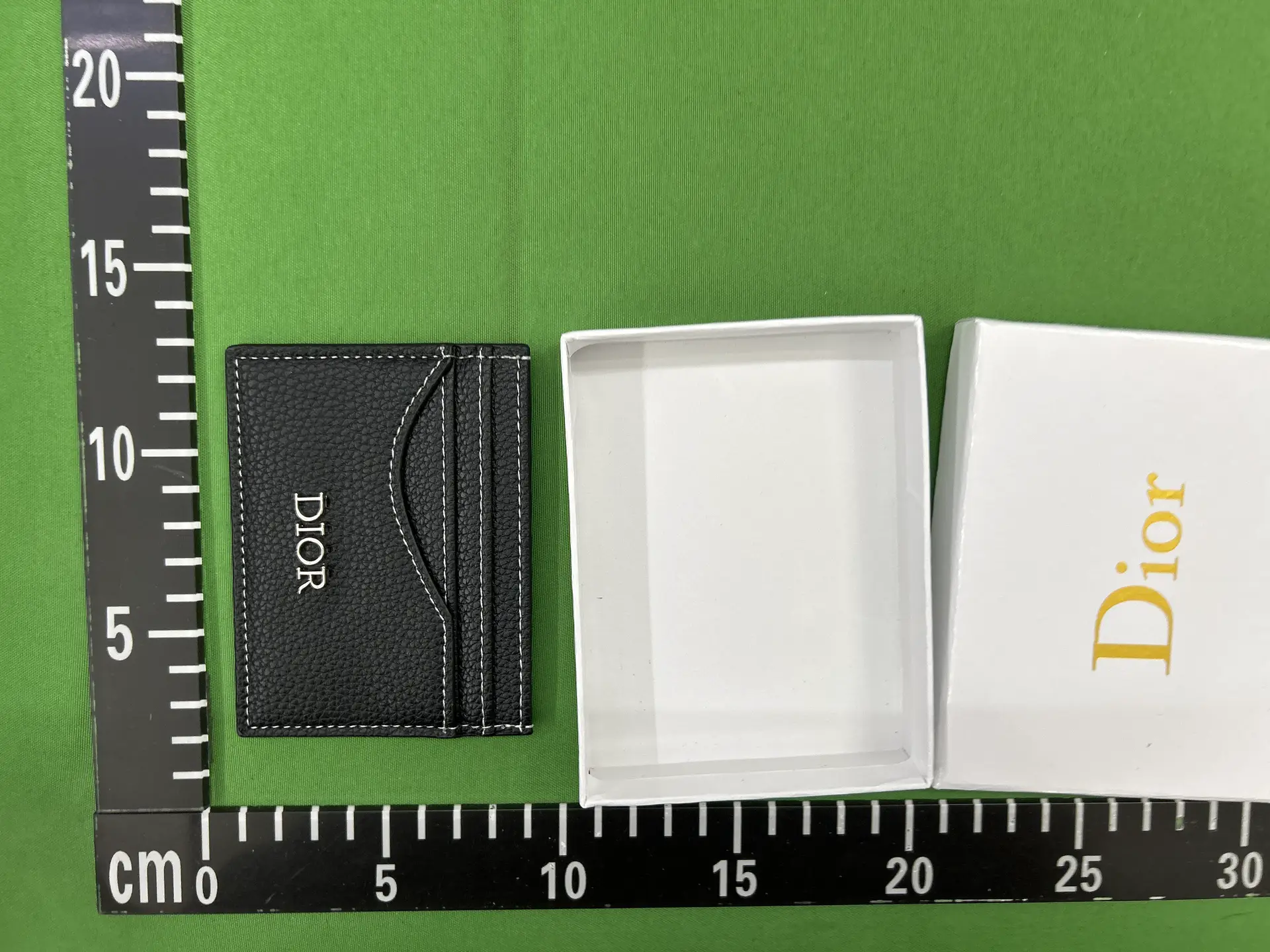 Dior black cowhide card holder