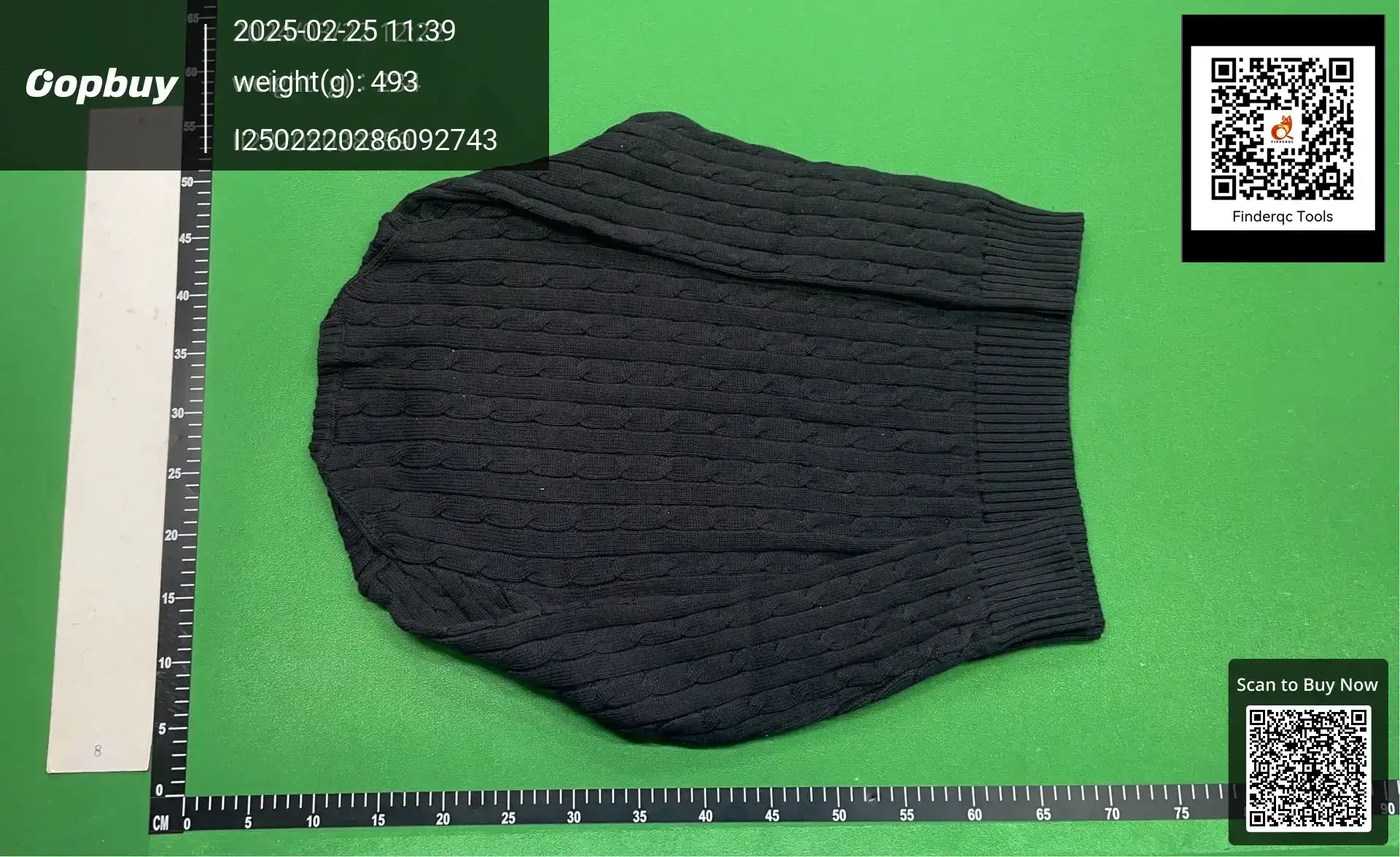 Black Cable Knit Sweater