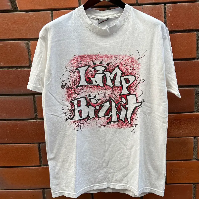 Limp Bizkit Band OS Trendy Brand Small Collar Five Sleeve American Short Sleeve T-shirt for Men