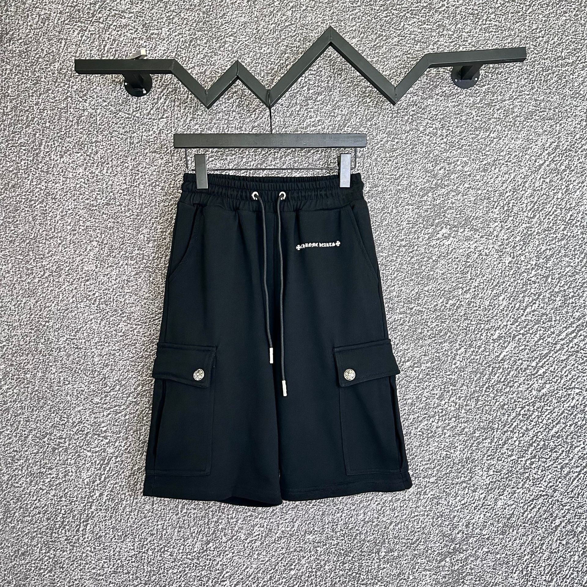 Chrome Hearts High-Elasticity Quick-Drying Shorts Cross-Border Popular Trendy Brand Versatile Classic Black