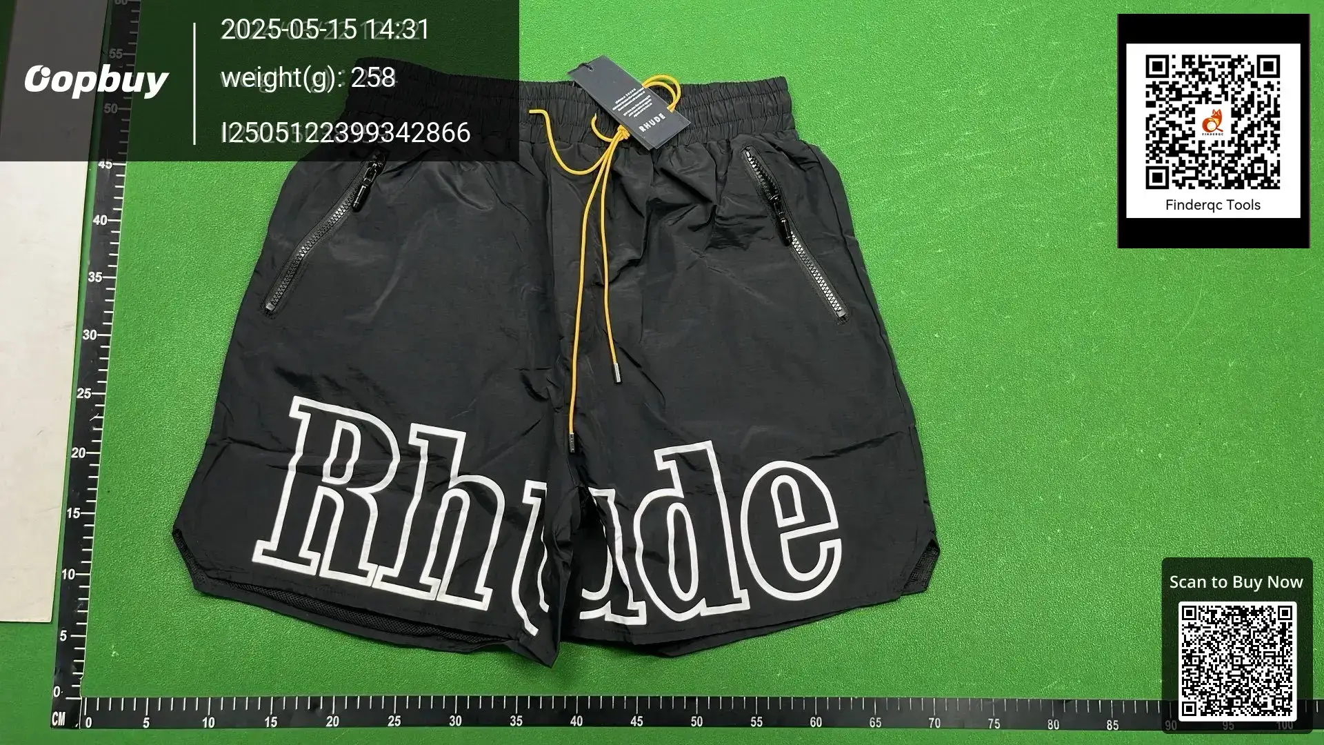 Cross-border Foreign Trade Trendy Brand RHUDE Letter 3M Reflective Leisure Sports Shorts Men's and Women's American High Street Beach Pants