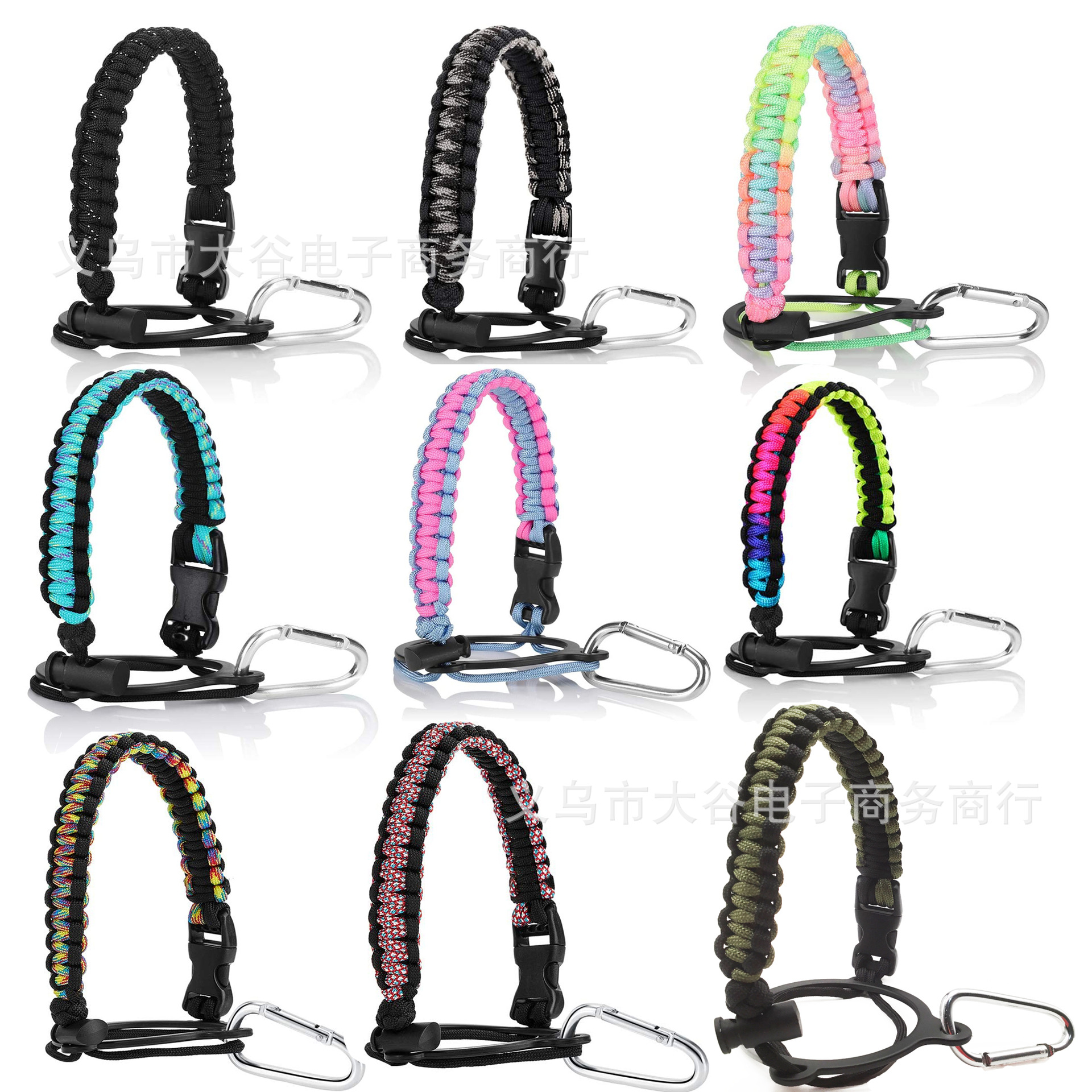 Factory Direct Sales New Style Paracord Water Cup Carrying Rope Hydro Flask Wide Mouth Bottle Satchel Rope Space Pot Carrying Rope