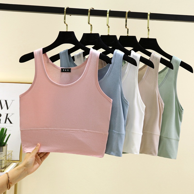 Spring and Summer New Style Modal Short Vest with Hemmed Round Neck and Navel-Baring Bottoming Shirt, Versatile Women's Tube Top
