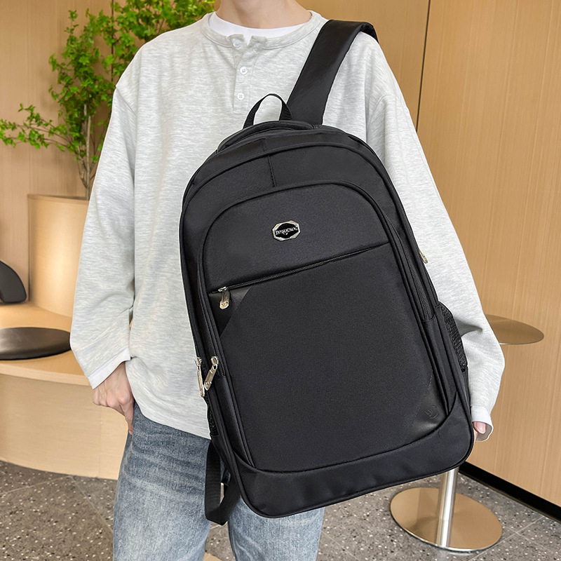 Cross-Border New Men's Backpack Travel Fashion Trend Backpack Junior High School College Student Simple Large Capacity School Bag
