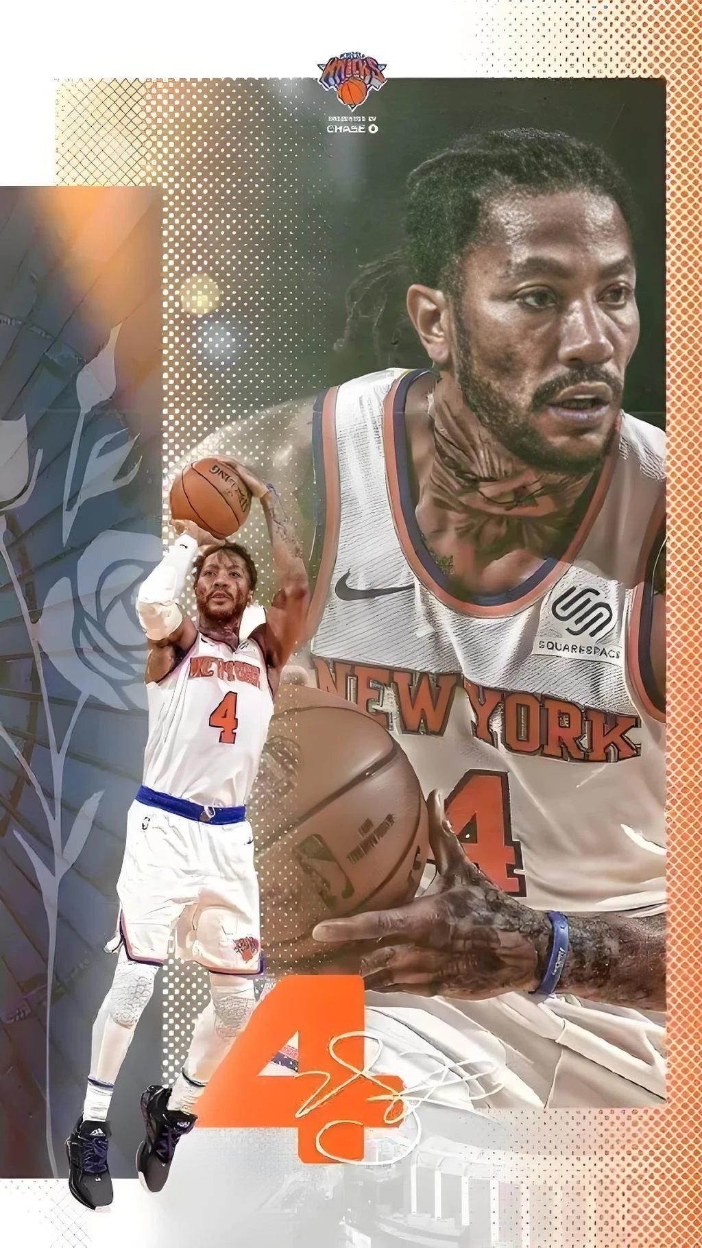 罗斯（Derrick Rose）尼克斯4号球衣 NBA联赛  纽约尼克斯队热压球衣 同步光方数据 1.1复克  250克重面料 photo QC de WEIDIAN sur Qualit.ly
