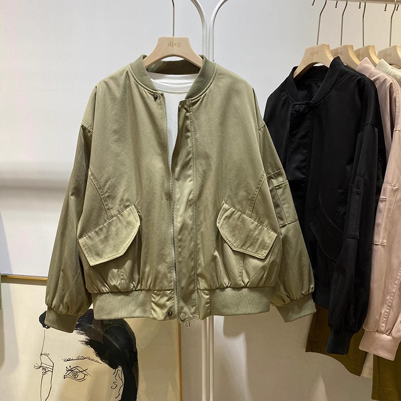 Early autumn loose lazy all-matching coat for women Spring and Autumn 2023 new popular stand collar jacket baseball uniform top fashion