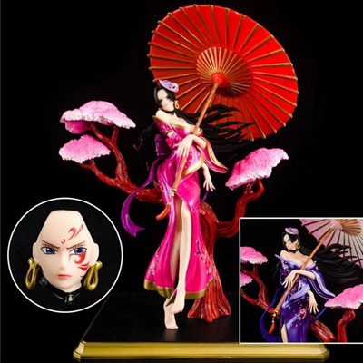 One Piece King Kabuki Tiens Female Emperor Snake Ji Hancock Red/Purple Hand-made Model Doll