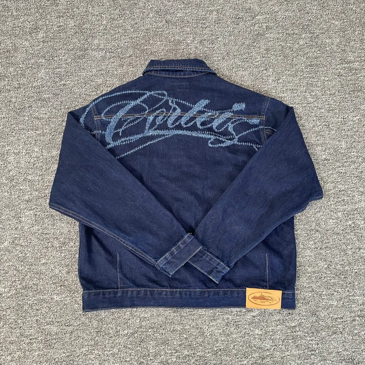 Corteiz American Autum Men's and Women's Loose Casual Versatile Jacket Tops Retro Washed Denim Jacket