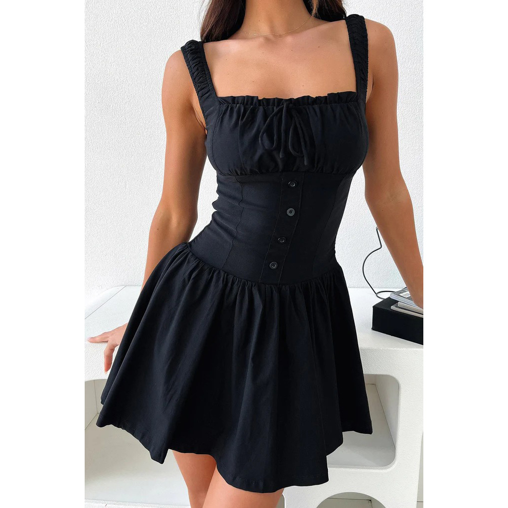 European and American Clothing Dress Elegant New Sexy Export Cross-border Amazon Aliexpress Suspender Pleated Backless