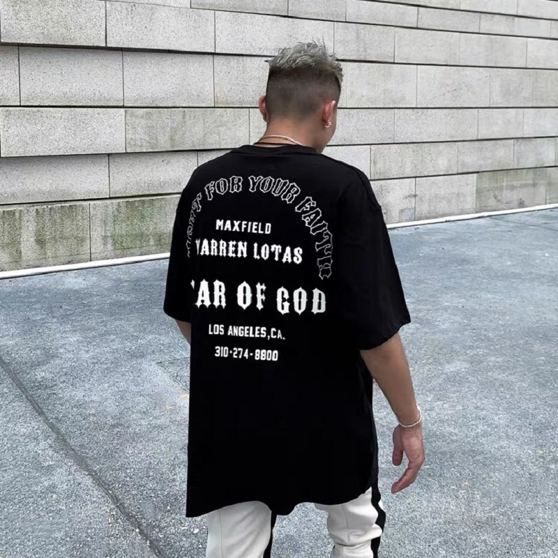 Fog Christmas Exhibition Limited Edition Men and Women Same Style Couple High Street Fashion Brand Loose Short-Sleeved T-Shirt Genderless Wear
