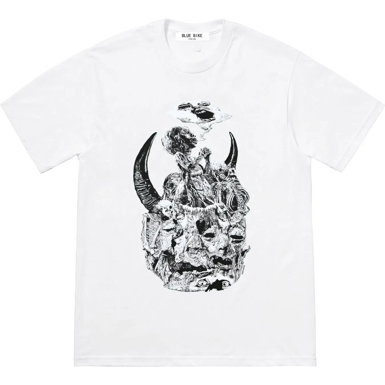 23Fw Mutants Tee Creative Printed Logo Short-Sleeved T-Shirt Pure Cotton Half-Sleeved Unisex Couple Style Ins