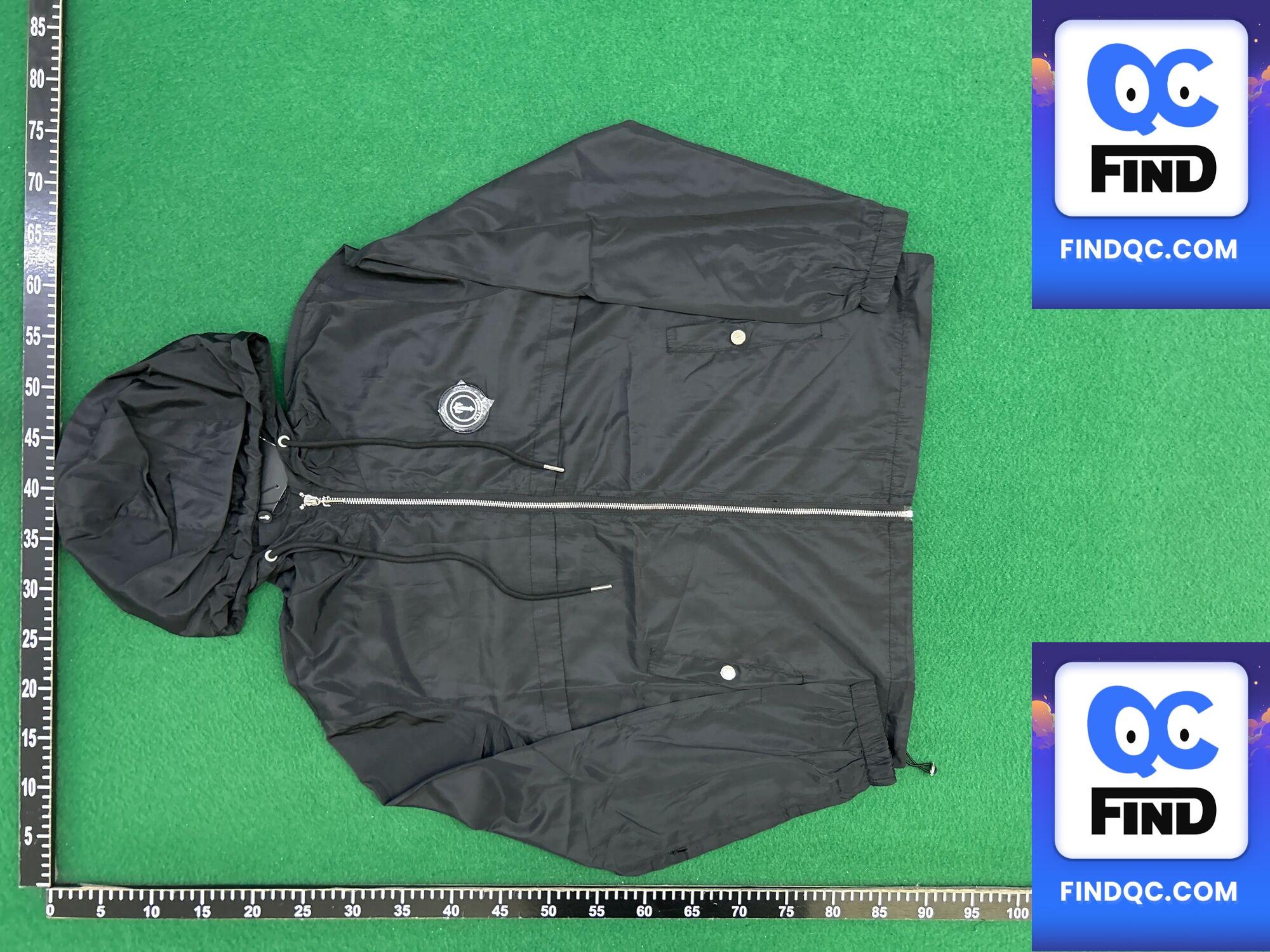 Trapstar European and American street fashion brand black embroidered letters men's jacket loose casual high street zipper windbreaker — foto QC 2