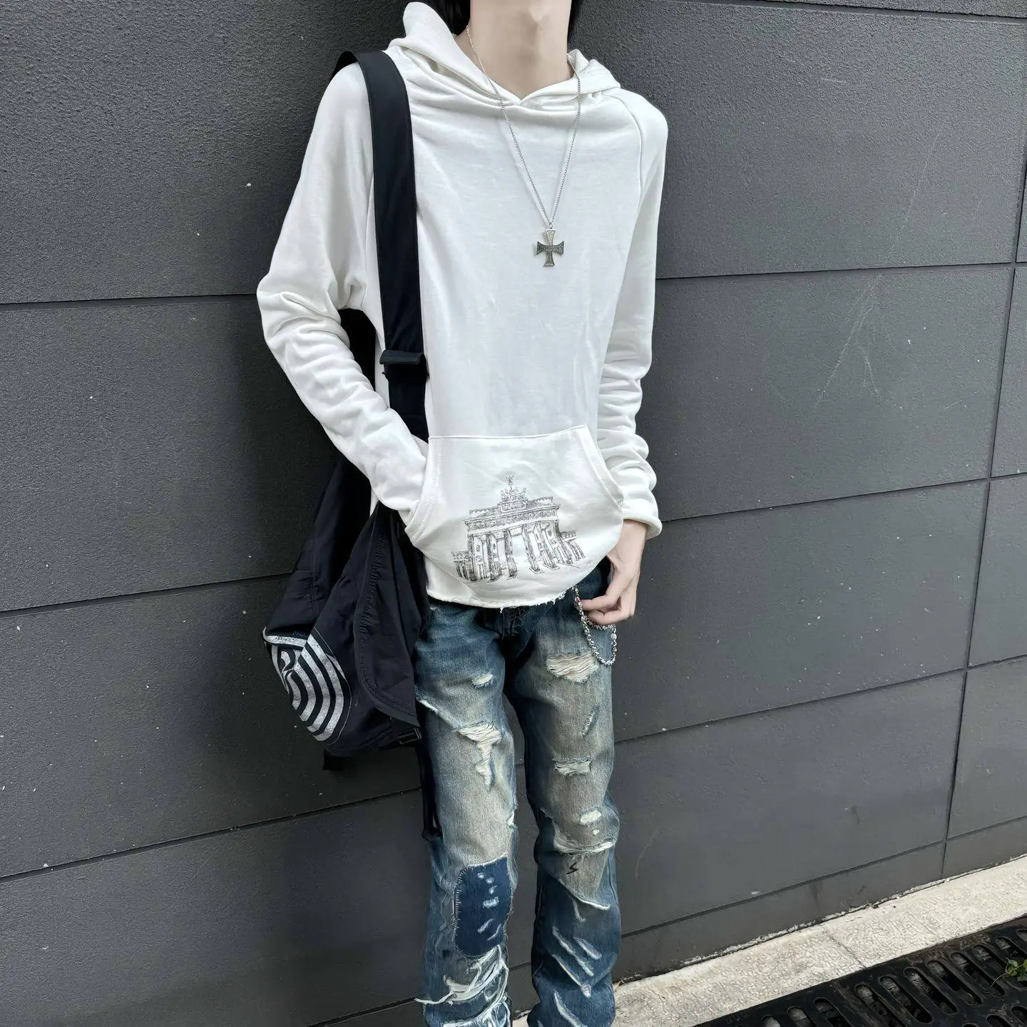 In Stock Erd Melancholic Rich Second Generation 17Ss White Palace Sweatshirt Heavyweight Autumn/Winter Hoodie