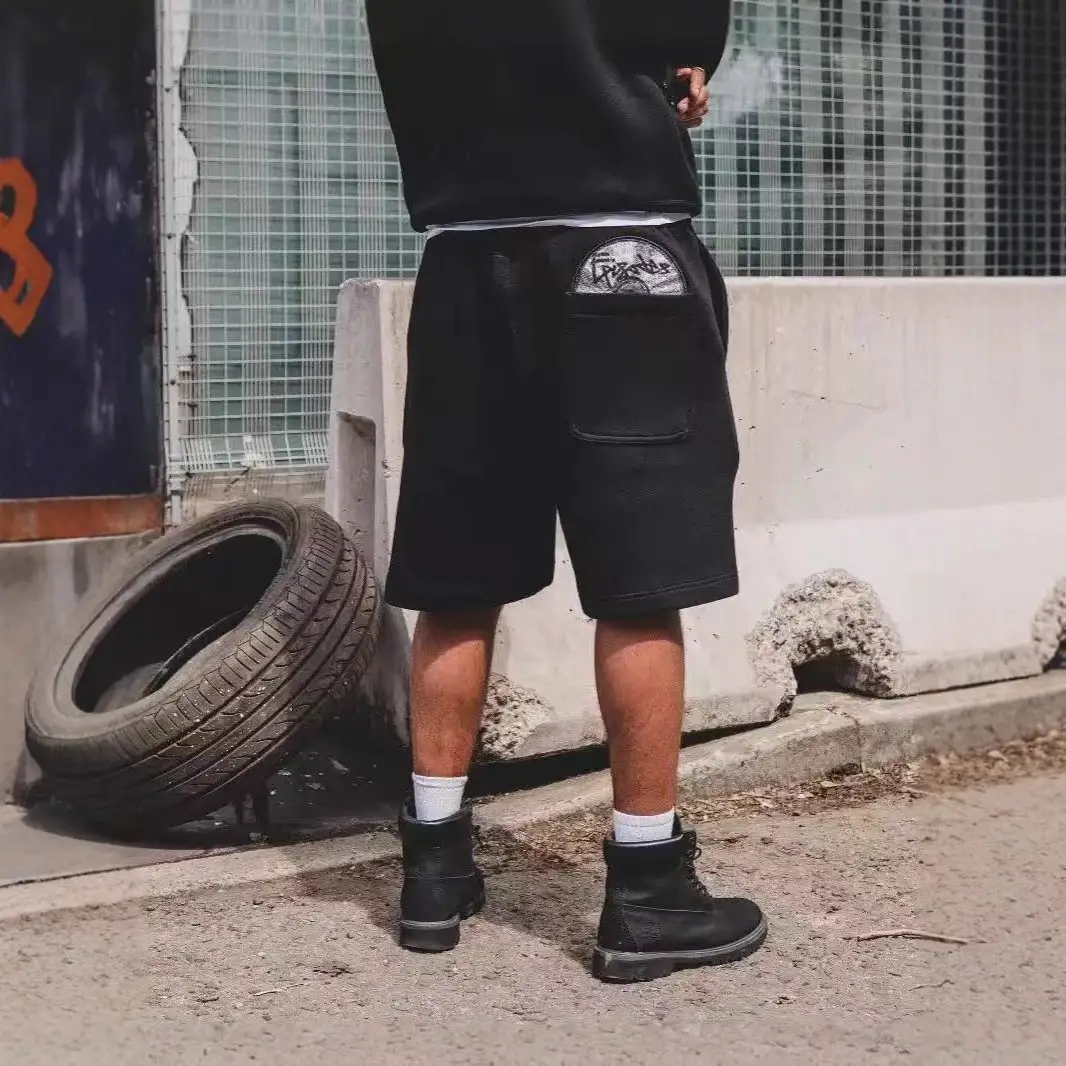 Black shorts with patch