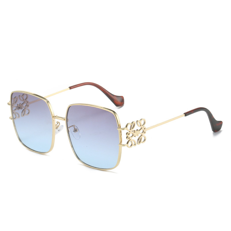 New European and American Fashion Trendy Metal Frame Sunglasses Ins Retro Trendy Outdoor Street Photoshoot UV-proof Sunglasses