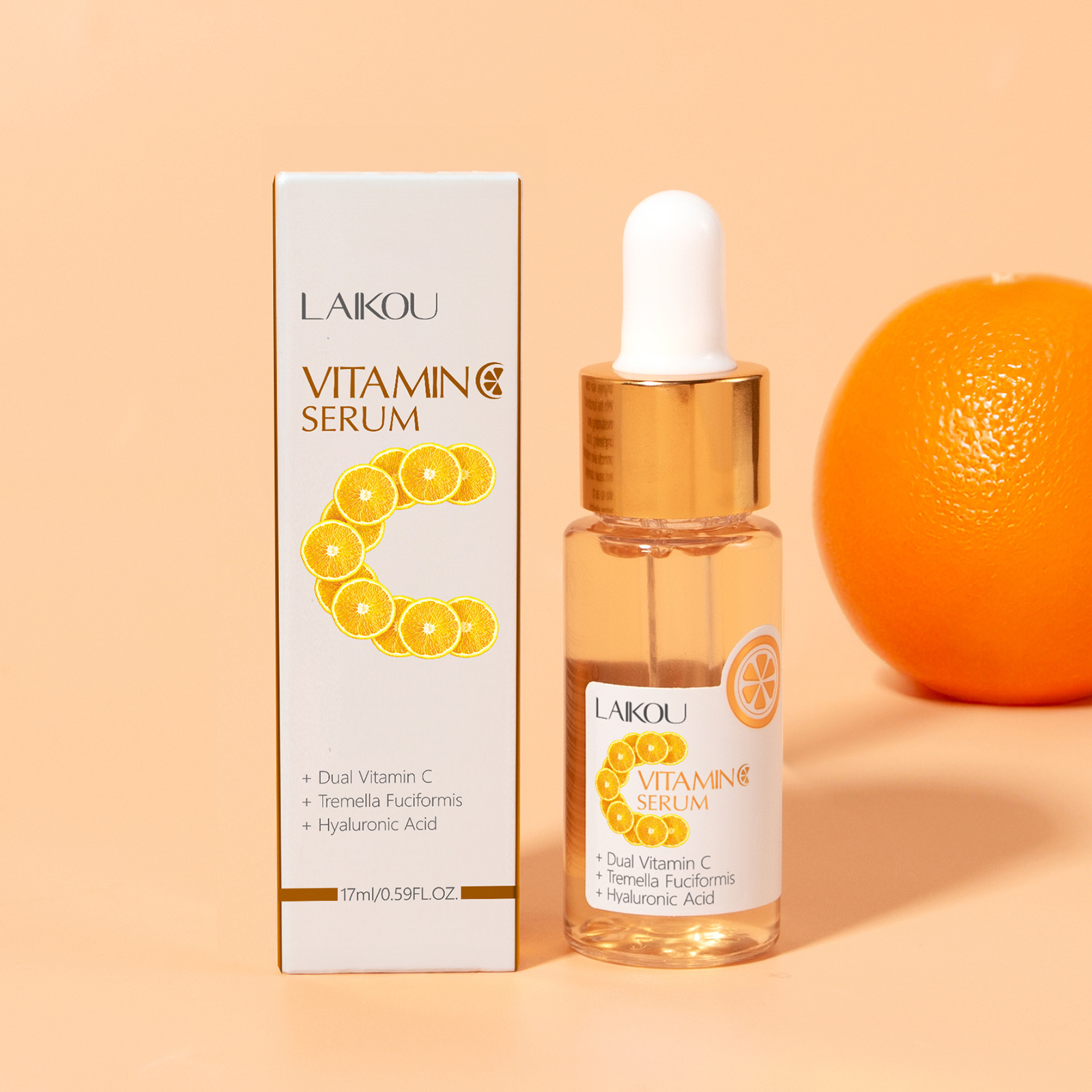 Laiko California Vitamin C Serum Temu Version 17ml Moisturizing Liquid Hydrating and Nourishing Full English Serum