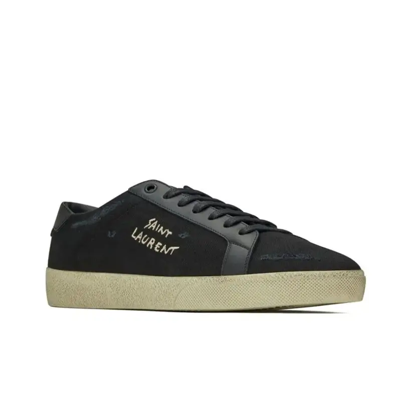 Selnt Lrurgnt Court Clasi Embroidered Old Fashion Versatile Sports Couple for Men and Women
