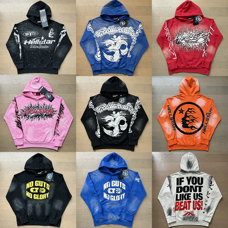 American Style Men's and Women's Sweatshirts Printed with Washed Street Style Hoodies QC 照片，来自 TAOBAO Qualit.ly