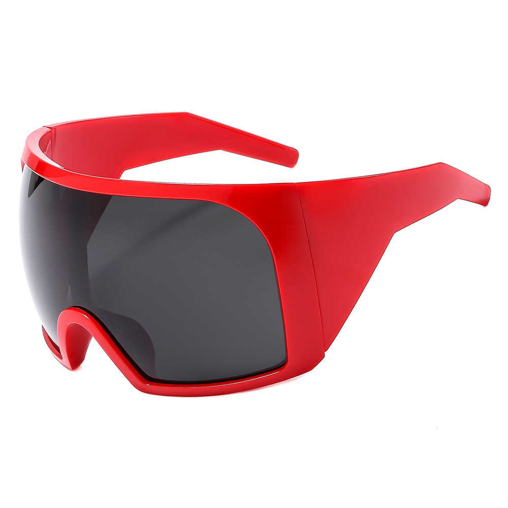 Europe and the United States oversized frame mask sunglasses technology sense Gothic style RO fashion cool sunglasses conjoined ring outdoor windproof glasses