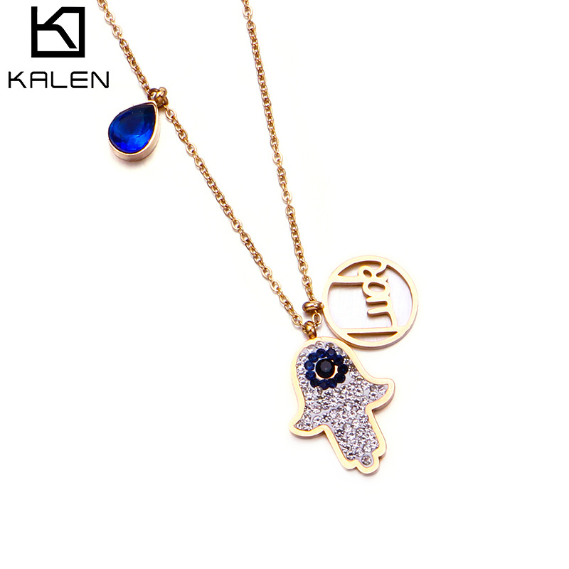 New Hamsa hand pendant necklace clavicle chain female jewelry fashion accessories factory in stock wholesale