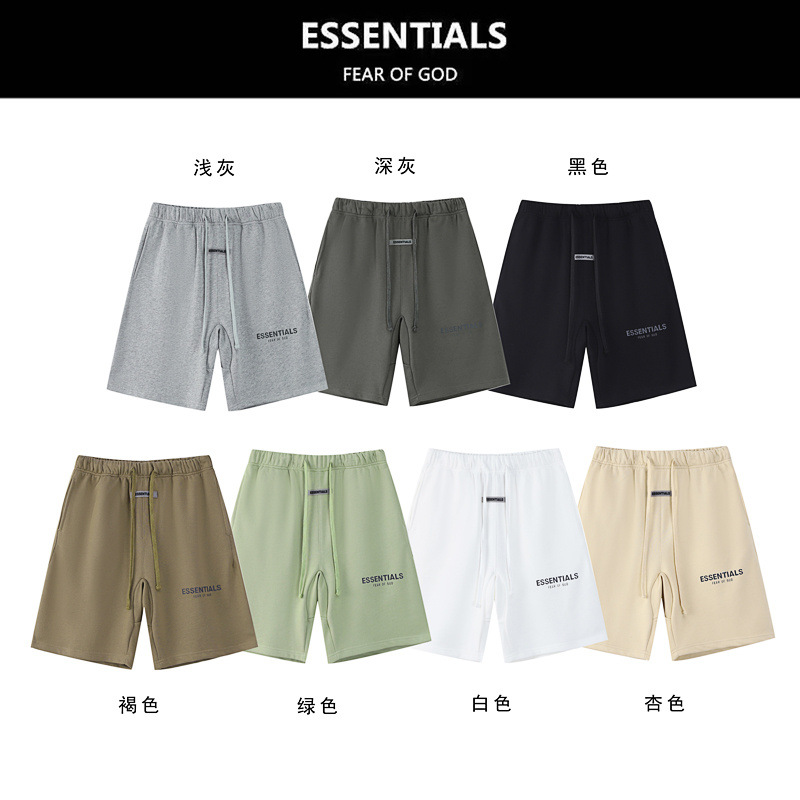 FOG Shorts High Street Line ESSENTIALS Reflective Letter American Style Loose Sweatpants Pants for Men and Women