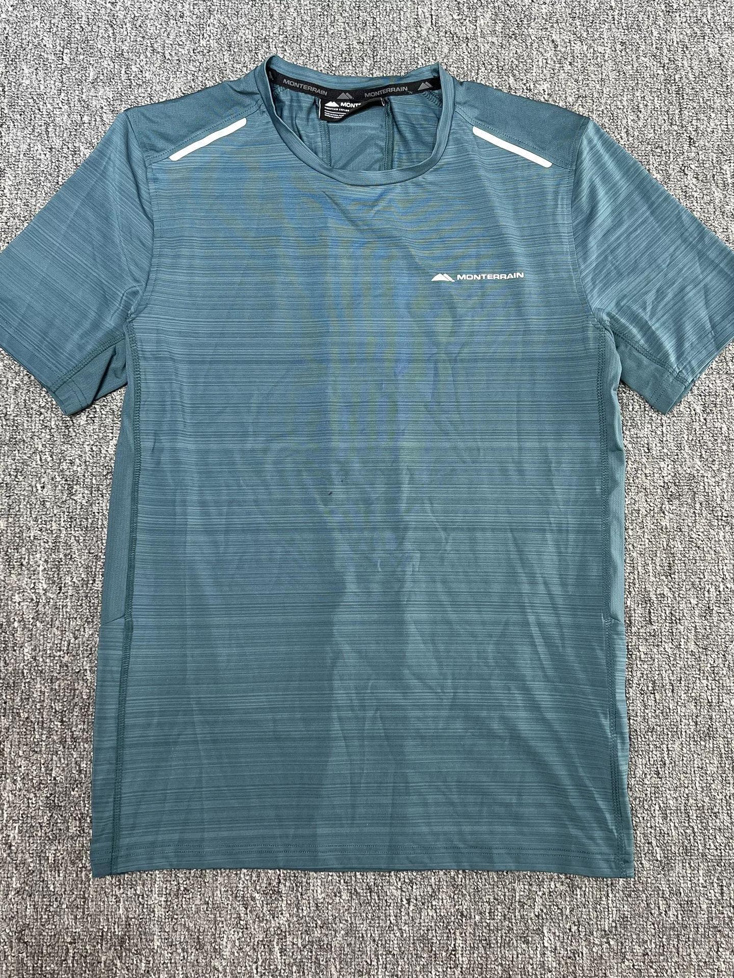 Monterrain Quick-Drying Lightweight Round-Neck Short-Sleeved Sports T-Shirt Men's Breathable Mesh Fitness Running Top