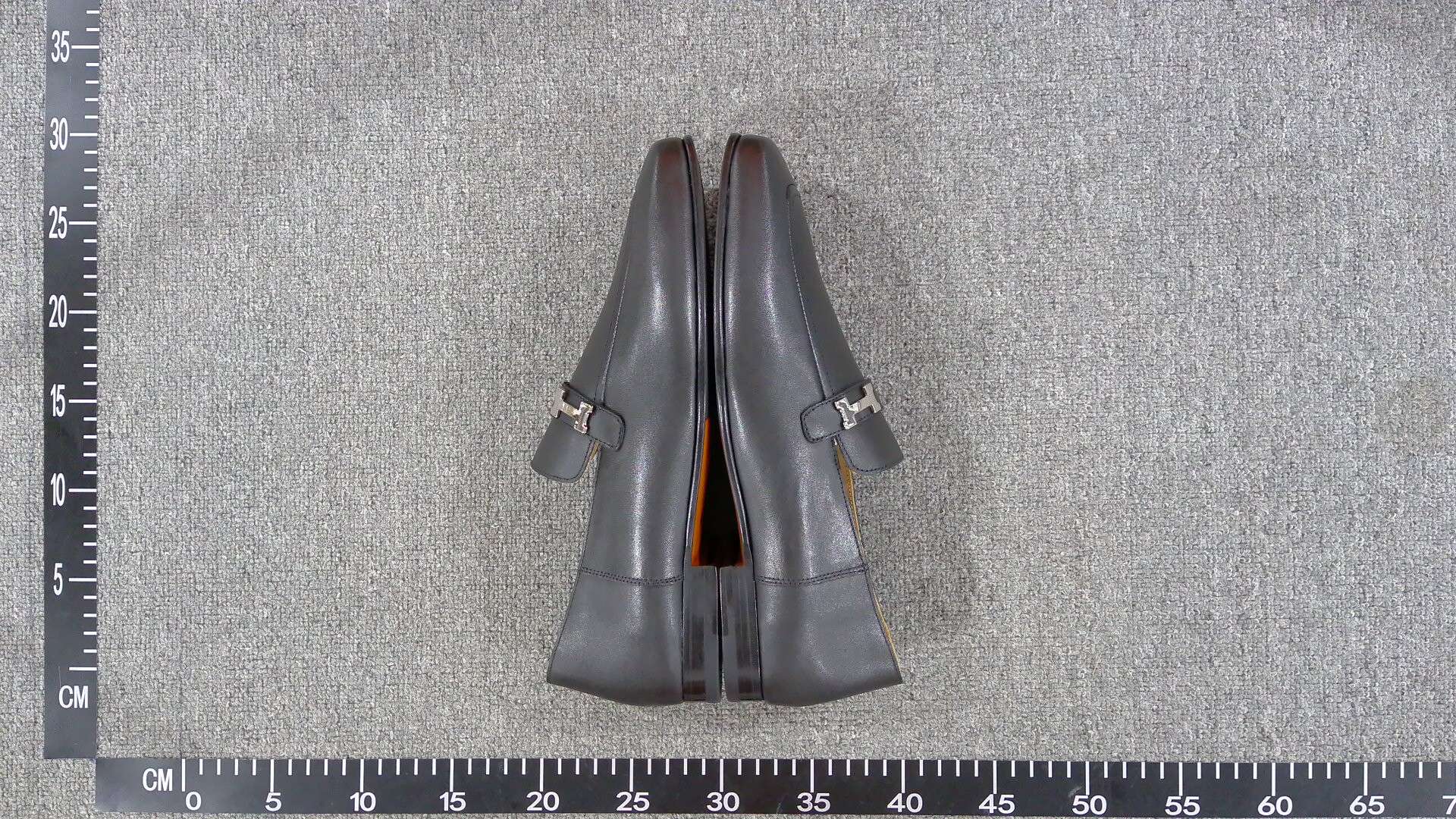 Hermes Men's Dark Grey Loafers Size 43 QC