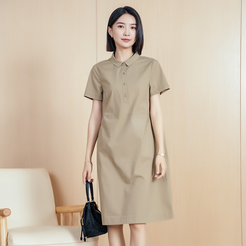 Yun New Summer Age-Reducing Long Skirt Women's Design High-End Casual Loose Slimming Look Plus Size Women's Dress