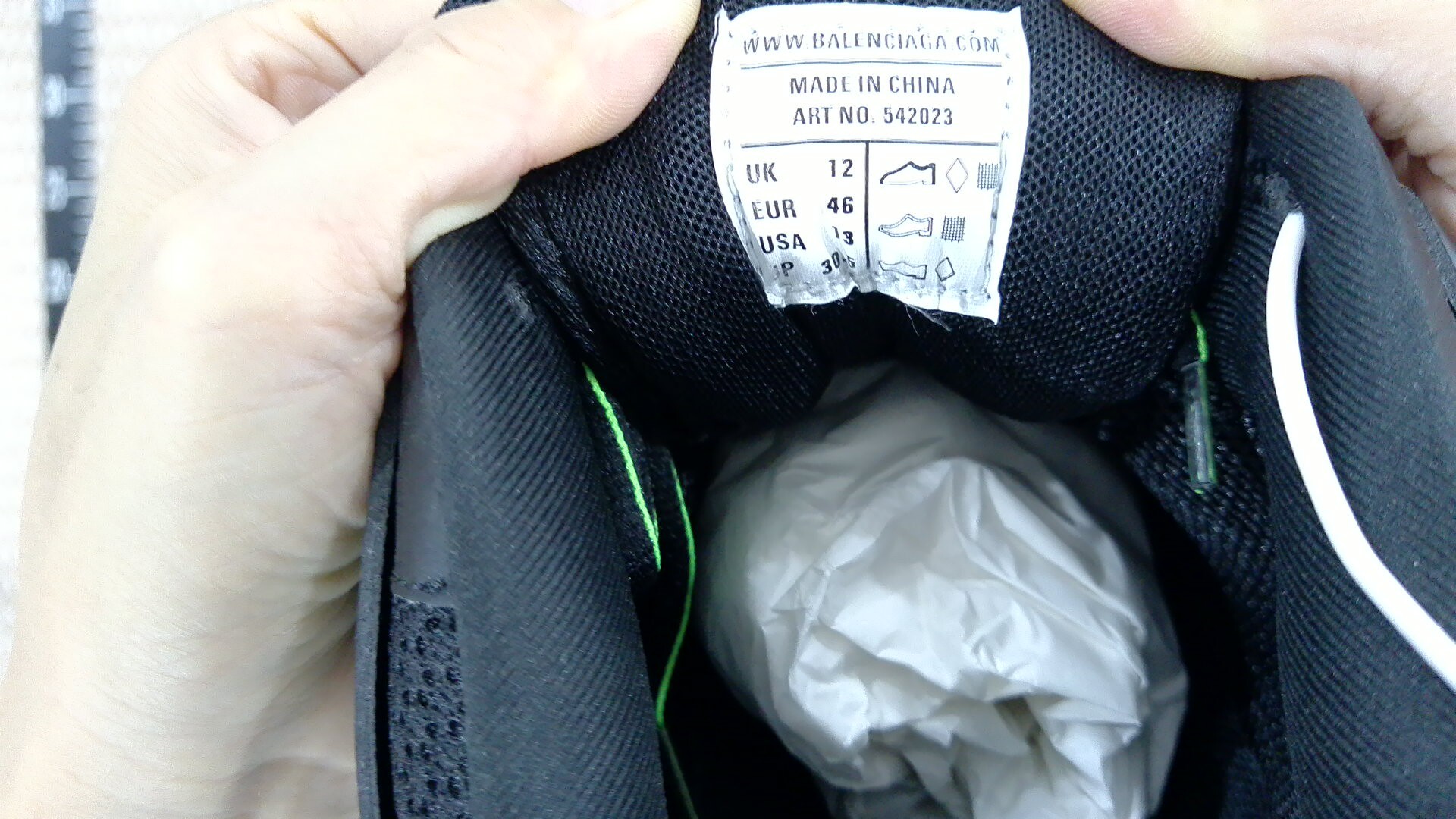 Balenciaga Track Sneakers Black Green — QC-foto 2