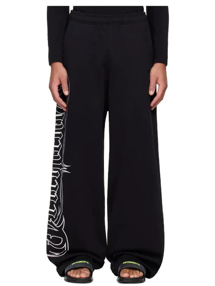 VTM 25SS loose wide leg printed straight leg sweatpants made of pure cotton embroidered by Fan Chengcheng, same style