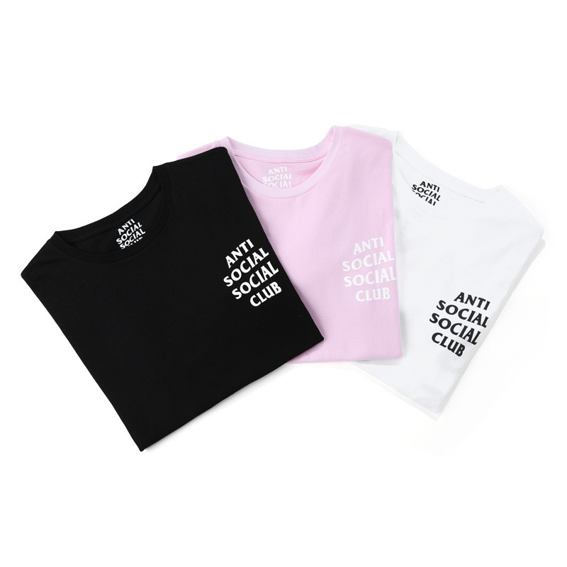 Anti Social Club short sleeve T-shirt assc summer round neck men's and women's lovers fashion brand
