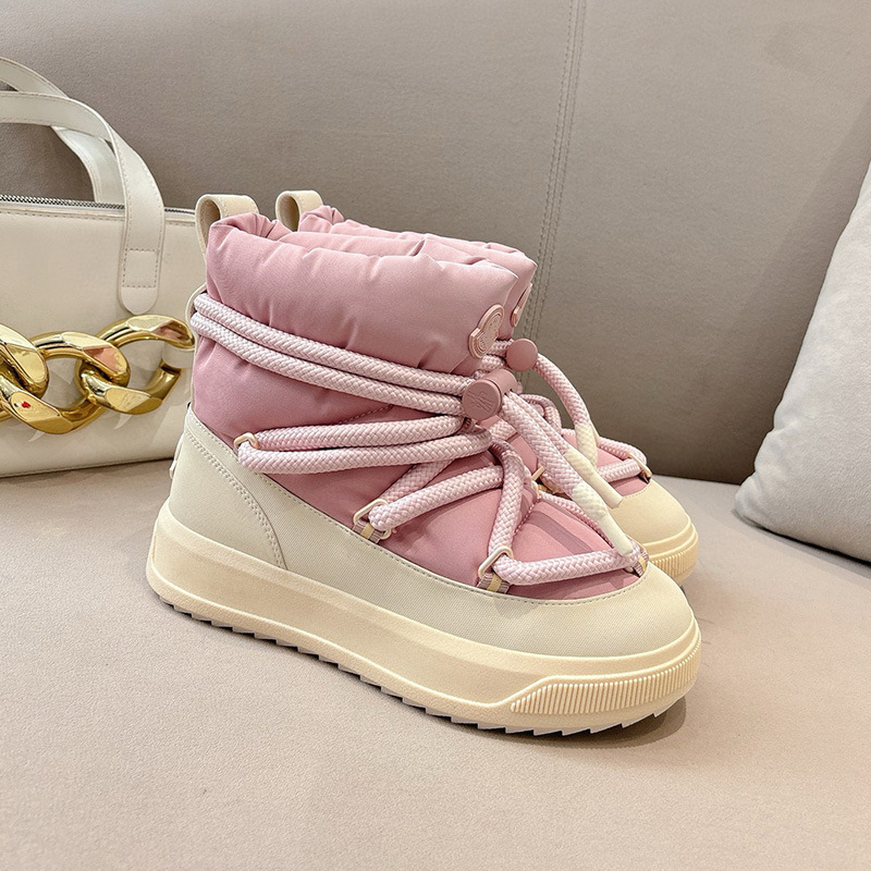 In-Stock Autumn and Winter New Snow Boots with Thick Soles, Closed-Toe, Height-Increasing, Solid Color, Versatile, Fleece-Lined, Warm Couple Snow Boots