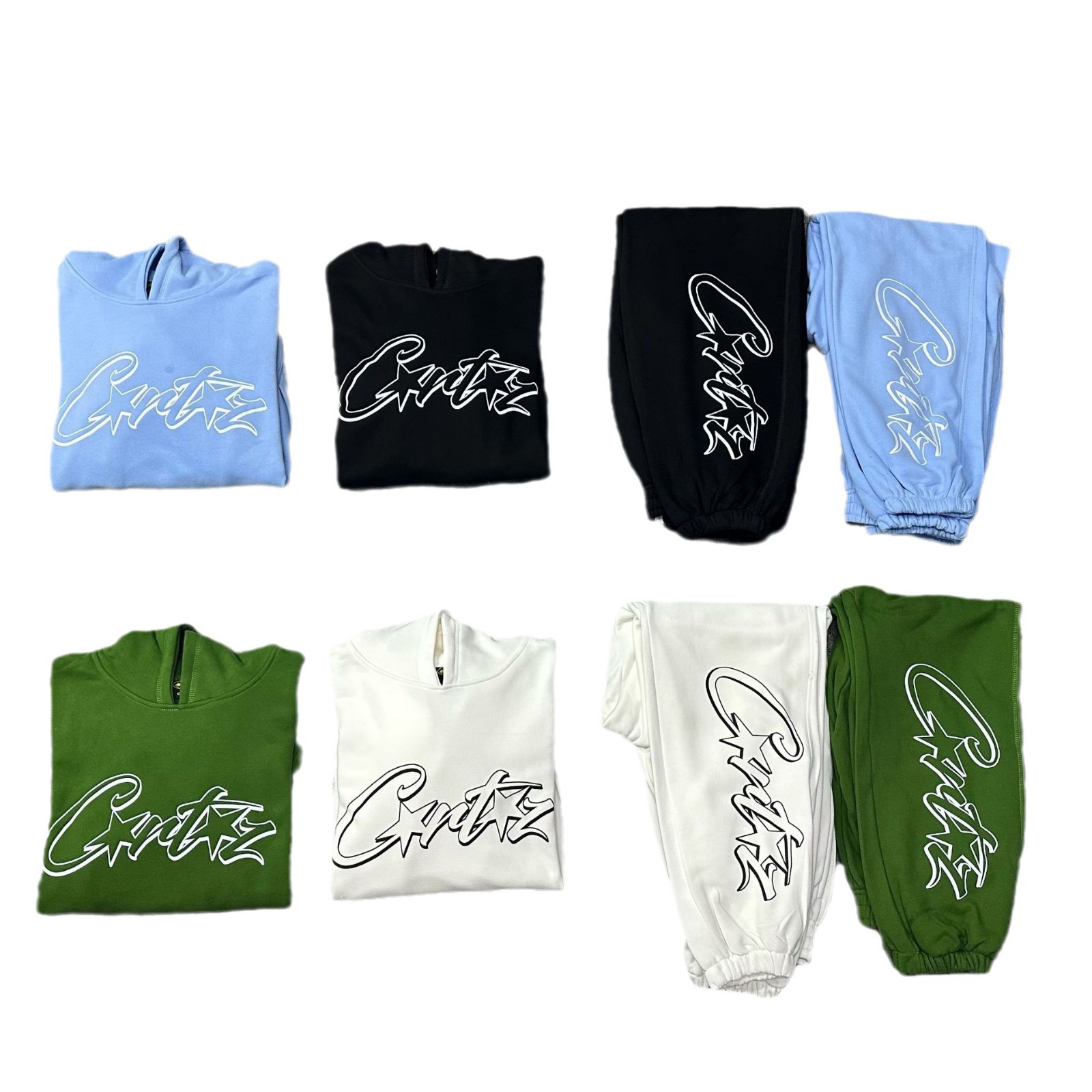 Street Style Letter Print Fleece-Lined Hoodie Loose Versatile Simple Sweatpants Set Trendy