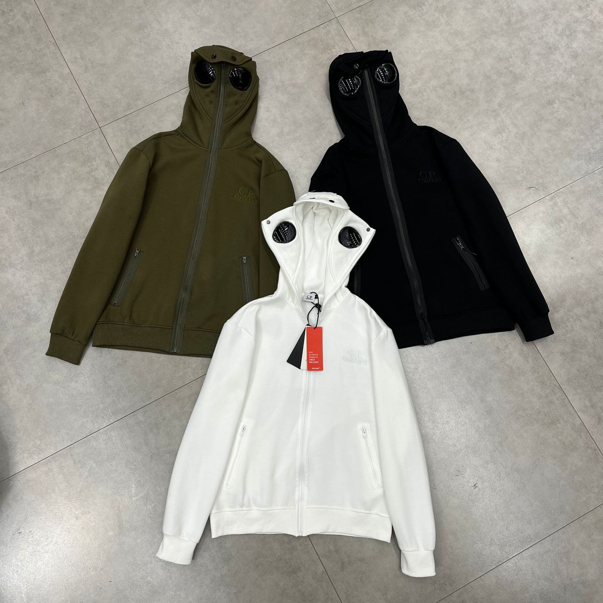 Cp Lens Company American Street Pure Cotton Simple Loose Casual Hooded Versatile C.P Sweatshirt for Men and Women Couples