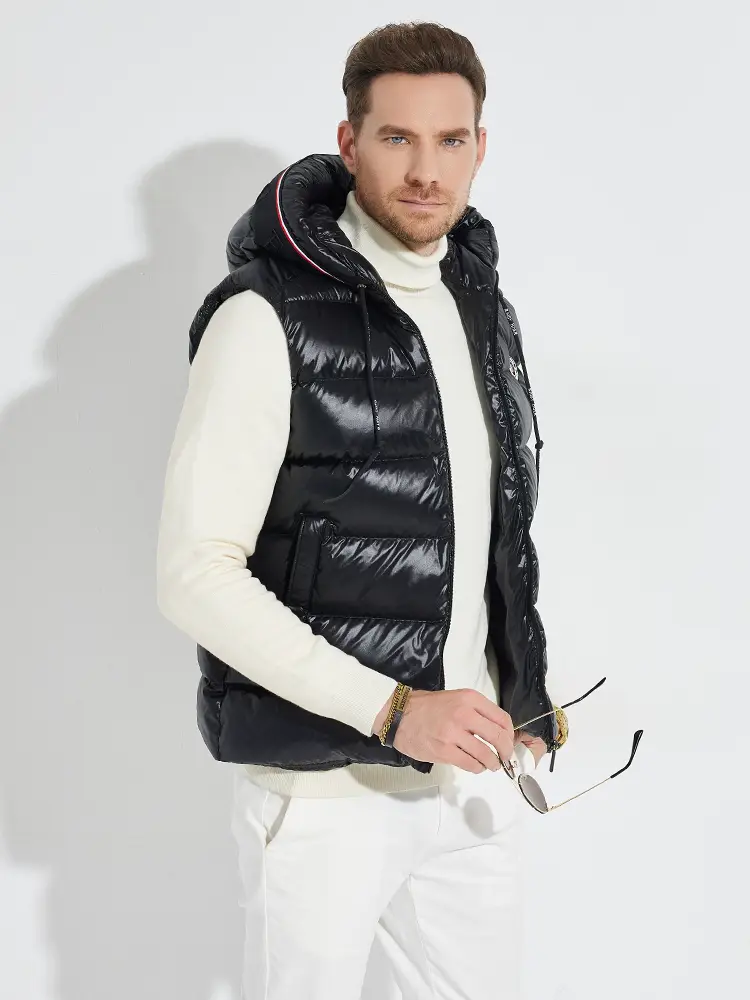 Reddy Bol Men's down vest 2024 Fall and winter New arrival Sports Outdoor Three-Proof Hooded Heattech Duck down Vest