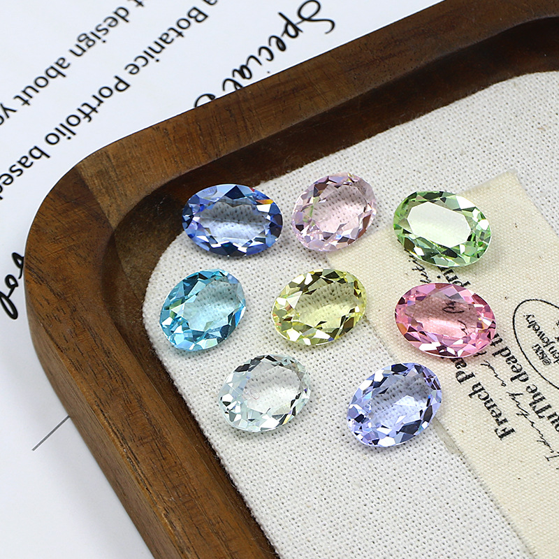 Dongzhou Crystal Translucent Pigeon Egg High-Quality Crystal Ice-Clear Oval Nail Art Accessories DIY Wearable Nail Decorations