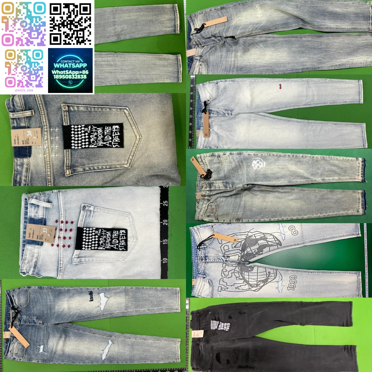 KSB高街时尚破洞男士牛仔裤WhatsApp+86 18950832838