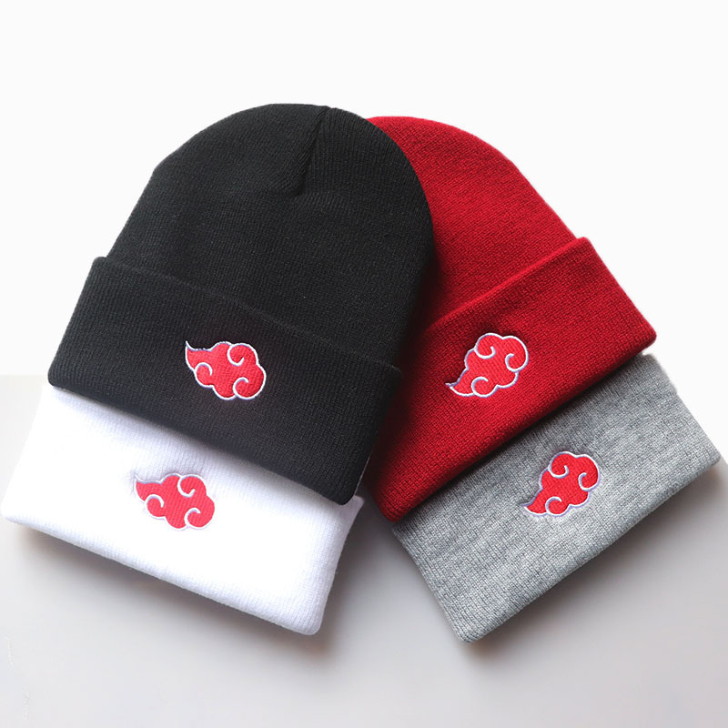Embroidered Knitted Hat Black Personalized Unisex Cold Weather Hat Solid Color Hat Export Embroidered Hat Woolen Hat Knitted Hat