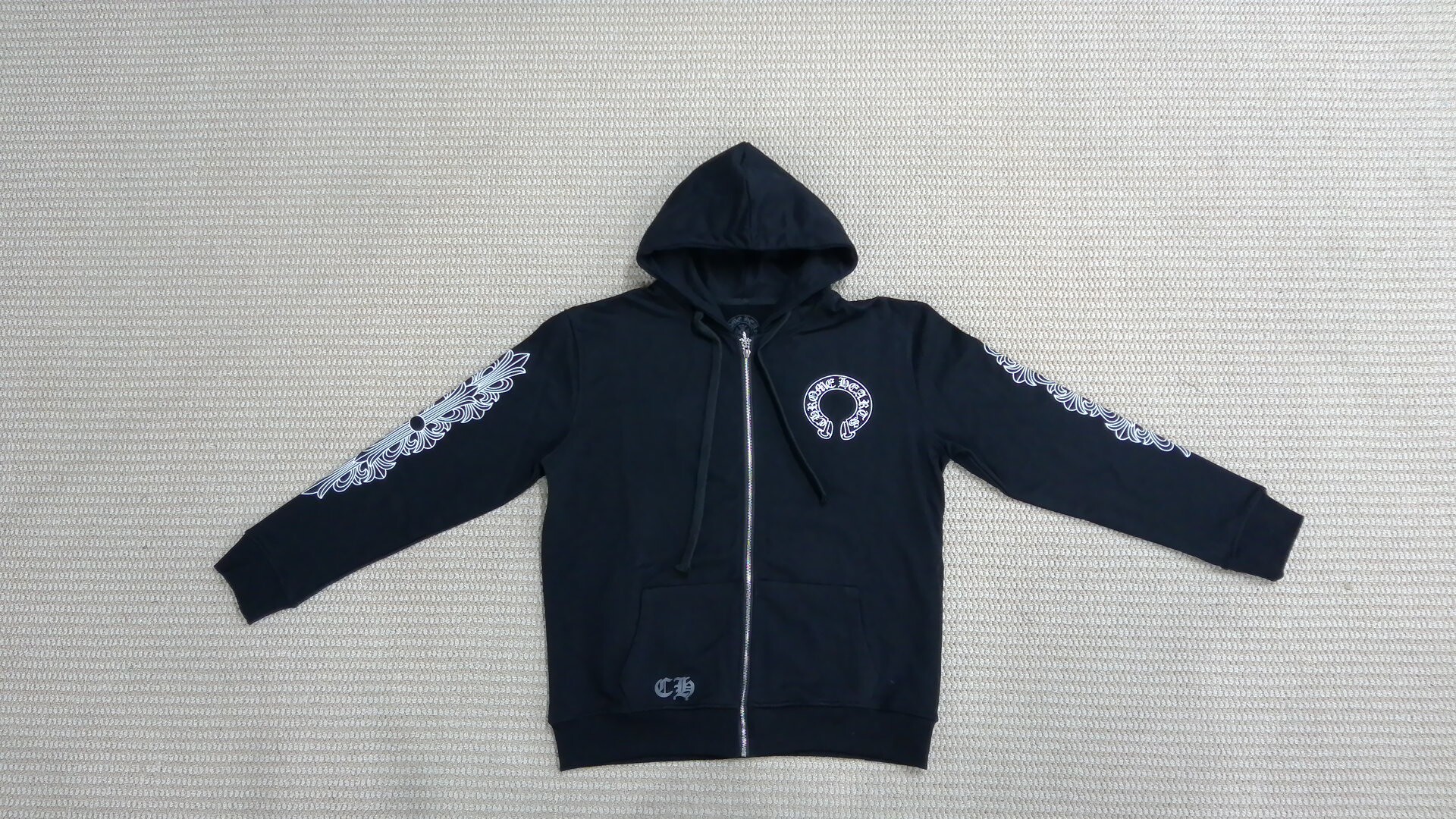 Chrome Hearts Black Zip Hoodie QC