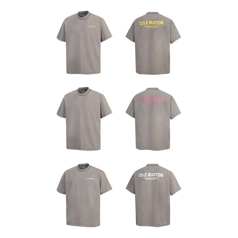 Cross-border Direct Supply Cole Buxton Niche Minimalist Letter Slogan American Casual Couple CB Short-sleeved T-shirt Europe and the United States