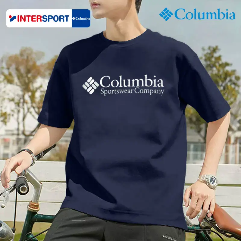 Colombia Official Blue Short-Sleeved Men's Clothing 2025 Summer New arrival Outdoor Sportswear Half-Sleeved pure cotton T-Shirt Men